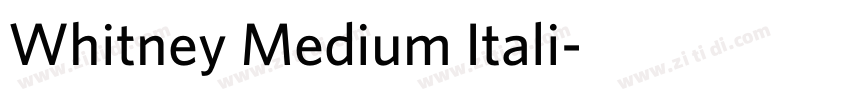 Whitney Medium Itali字体转换 Whitney Medium Itali字体转换